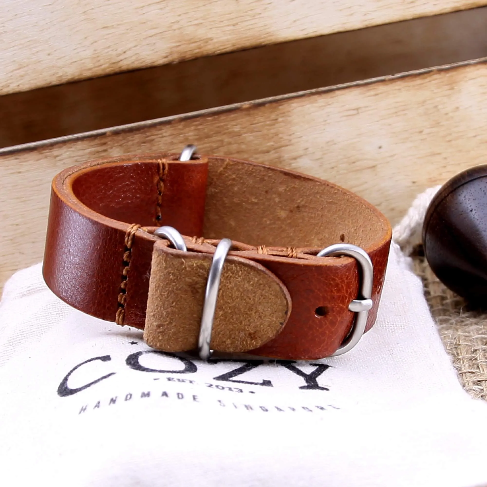 Leather Watch Strap, 4-Ring Maremma 503