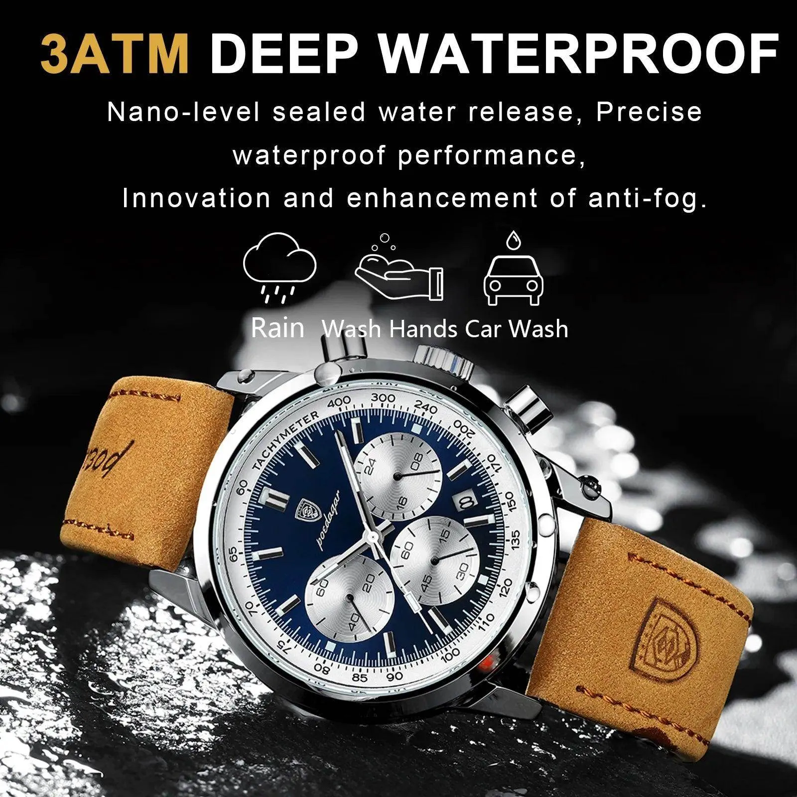 Luxury Mens Watch High Quality Waterproof Men's Wristwatch