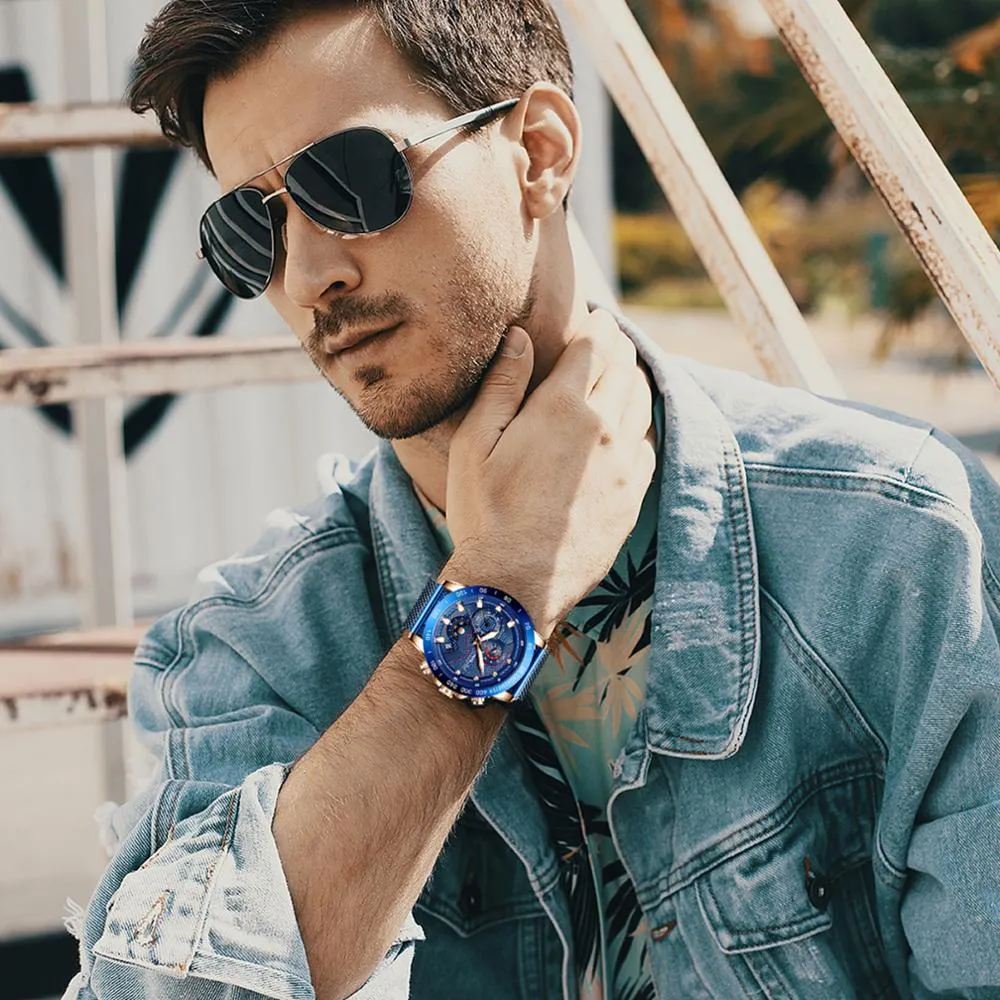 Luxury Mens Watches  - Waterproof Fashion Quartz Watch