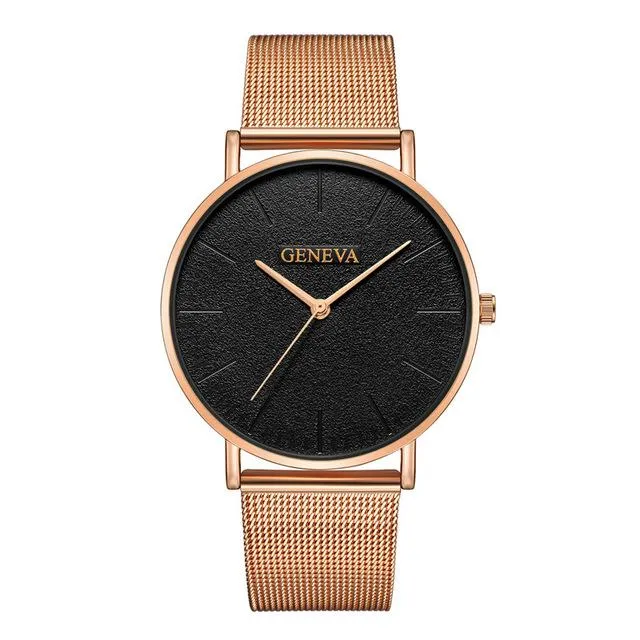 Men or Women Bayan Kol Saati Fashion  watch - Rose Gold, Silver, or Gold