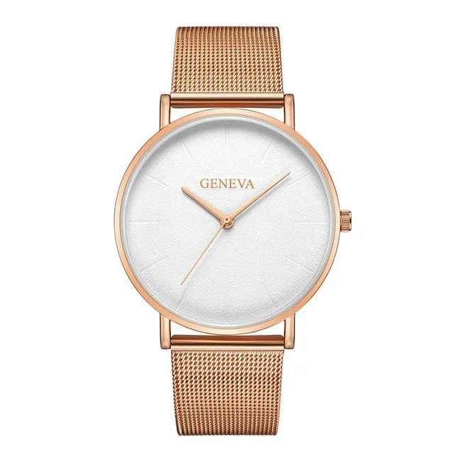 Men or Women Bayan Kol Saati Fashion  watch - Rose Gold, Silver, or Gold