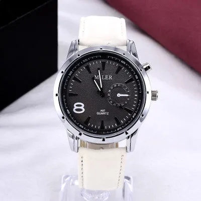 MILER Brand Watch Men Fashion Sports Watches Leather Analog Quartz Watch Male Military Watch Hour relogio masculino montre homme