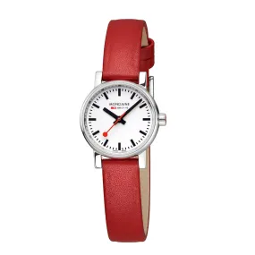MONDAINE RED VEGAN GRAPE LEATHER, 26 MM MSE.26110.LCV EVO2 PETITE