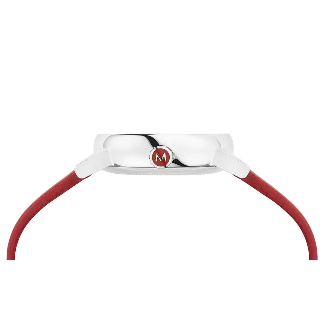 MONDAINE RED VEGAN GRAPE LEATHER, 26 MM MSE.26110.LCV EVO2 PETITE