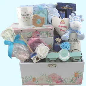 Mummy, Daddy and Baby Boy Pamper Hamper Gift Set