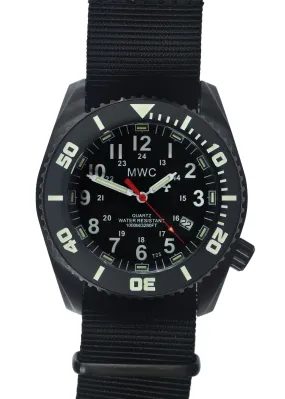MWC "Depthmaster" 100atm / 3,280ft / 1000m Water Resistant Military Divers Watch in PVD Stainless Steel Case with GTLS and Helium Valve (Swiss Ronda 715li Movement)