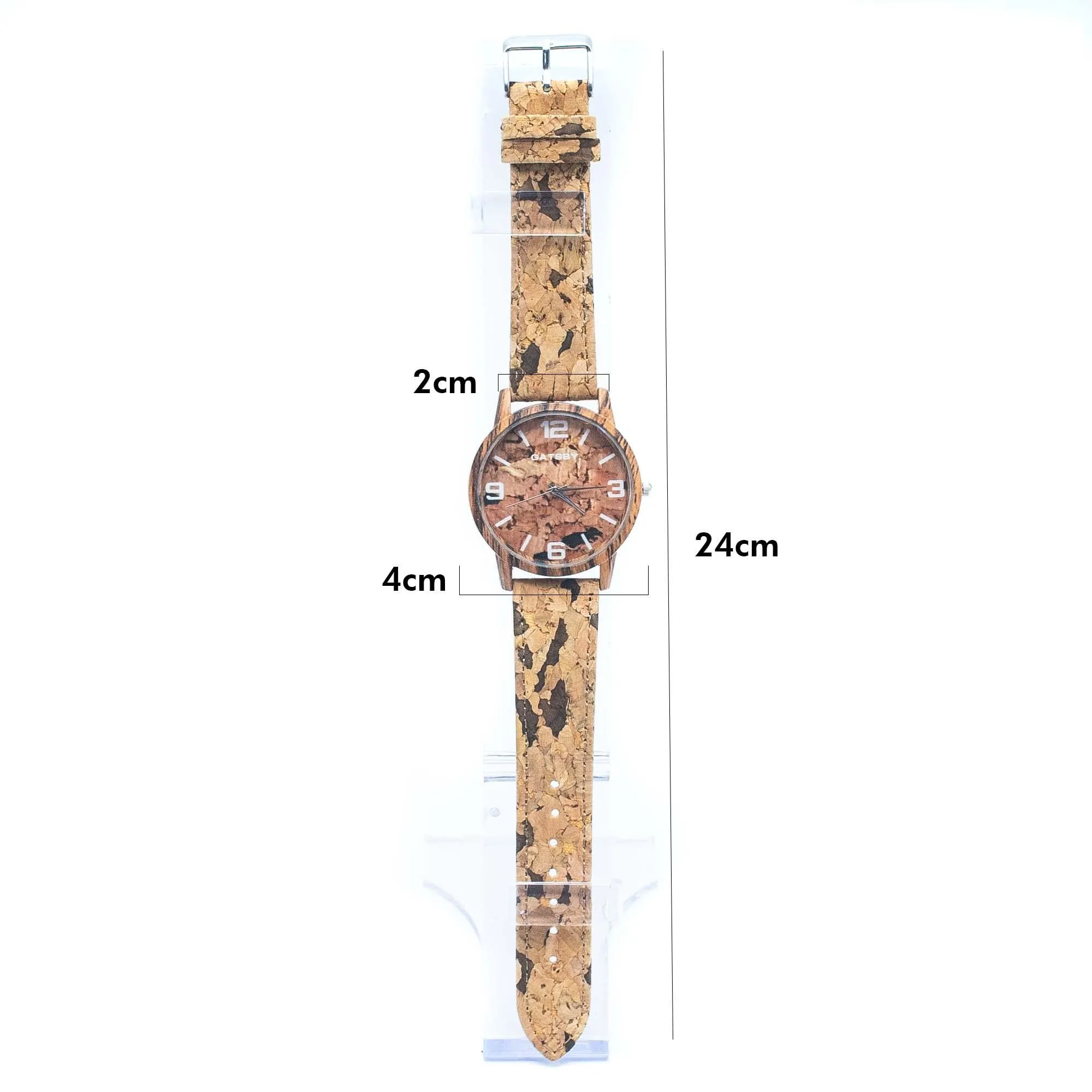 Natural cork leather unisex watch in box WA-194