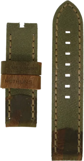 Nethuns 24mm Leather/Canvas Green