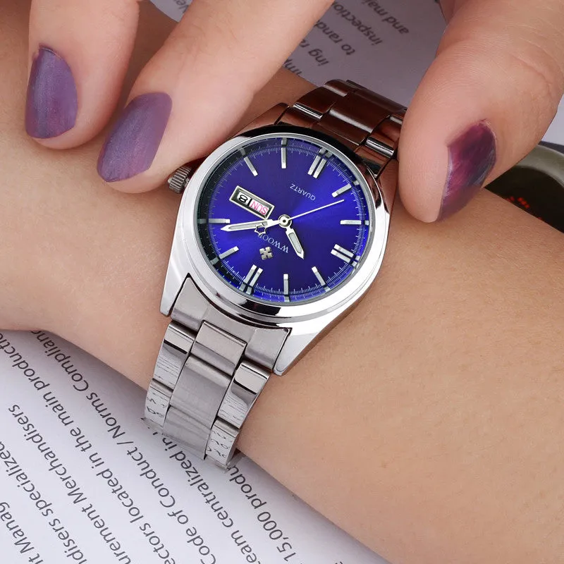 New Brand Relogio Feminino Date Day Clock Female Stainless Steel Watch Ladies Fashion Casual Watch Quartz Wrist Women Watches