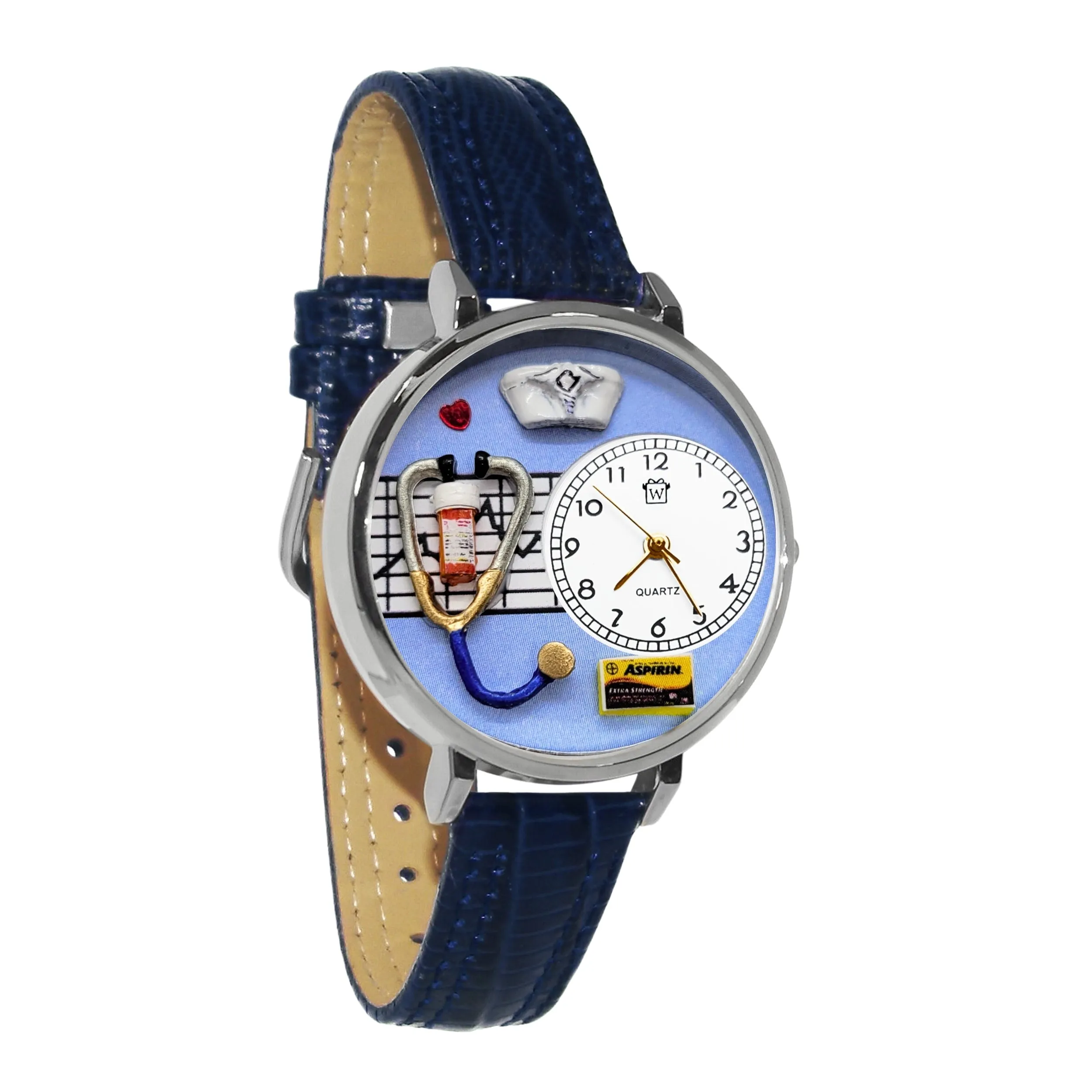 Nurse Blue 3D Watch Large Style