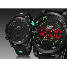 Ohsen Sports Mens Watches Luxury Analog LED Digital Quartz