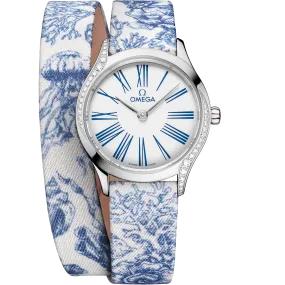 Omega De Ville Mini Trésor 26 mm, steel on toile de Jouy