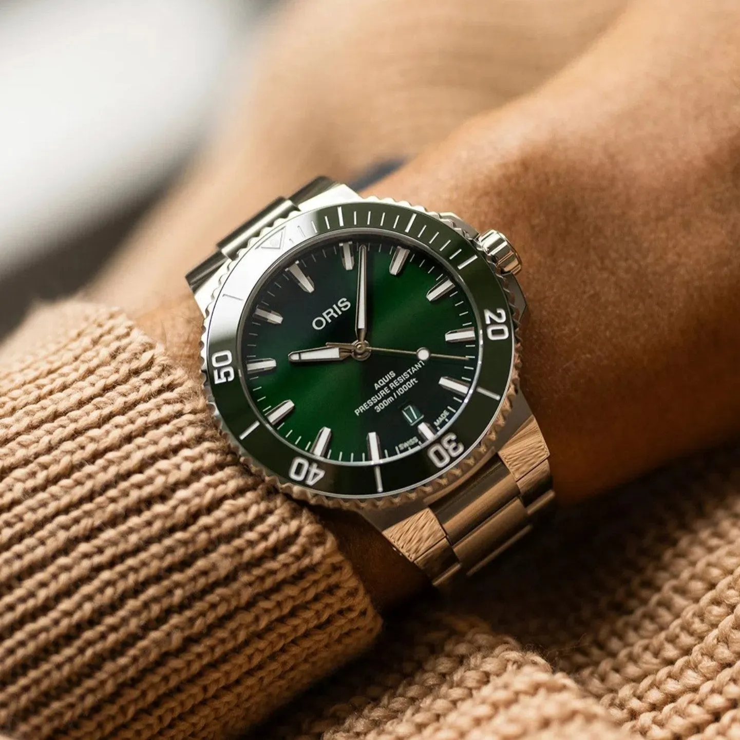 Oris Aquis Stainless Steel Automatic Men's Watch 0173377874157-0782204PEB