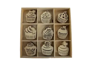 Poppy Crafts Wooden Elements - Cupcake