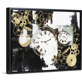 "Five OClock Somewhere" Black Float Frame Canvas Art