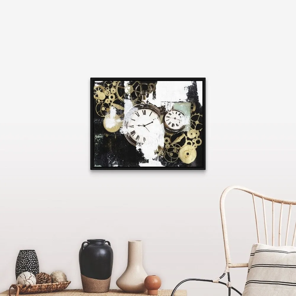 "Five OClock Somewhere" Black Float Frame Canvas Art