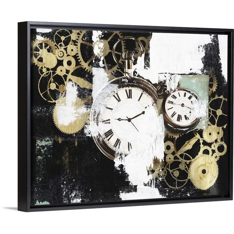 "Five OClock Somewhere" Black Float Frame Canvas Art