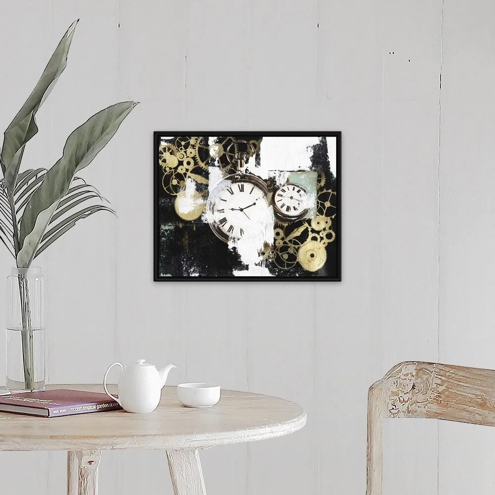 "Five OClock Somewhere" Black Float Frame Canvas Art