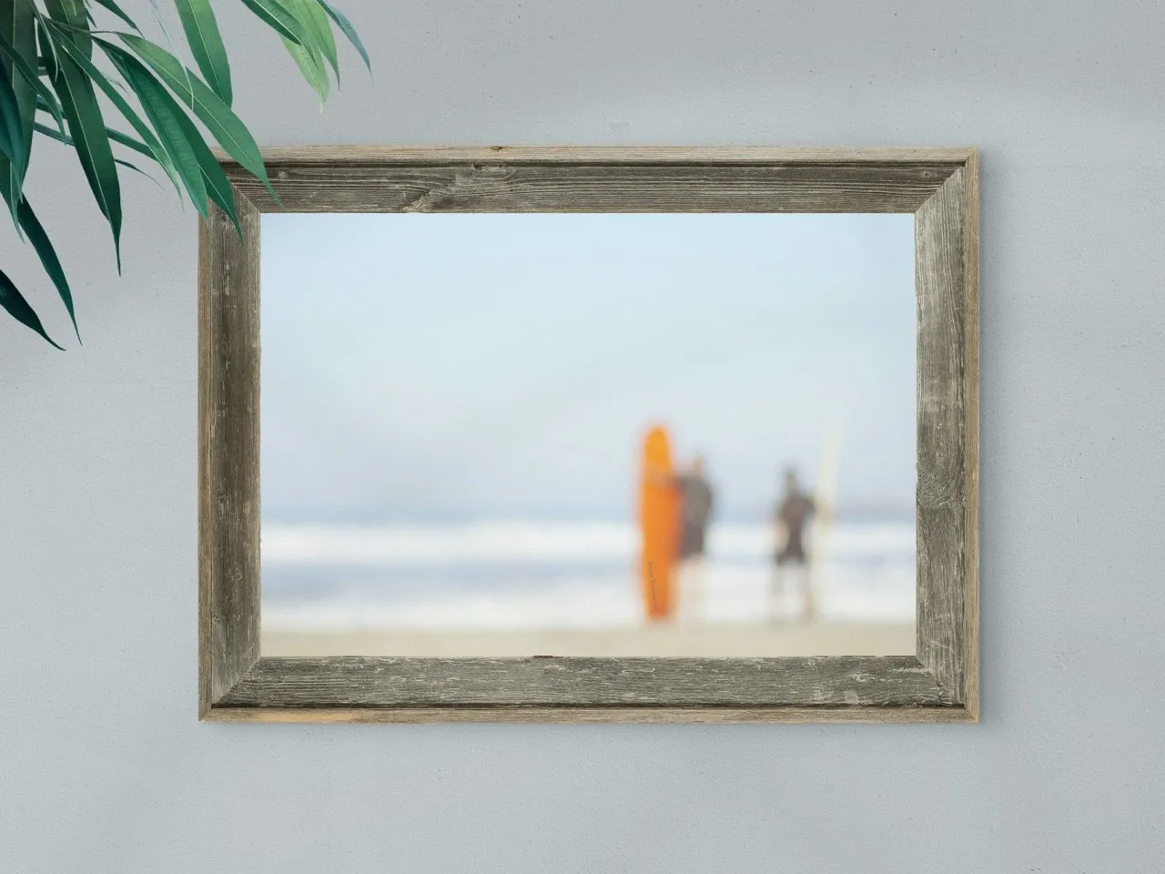 "Two Watch" | Surfer Print with Barnwood Frame