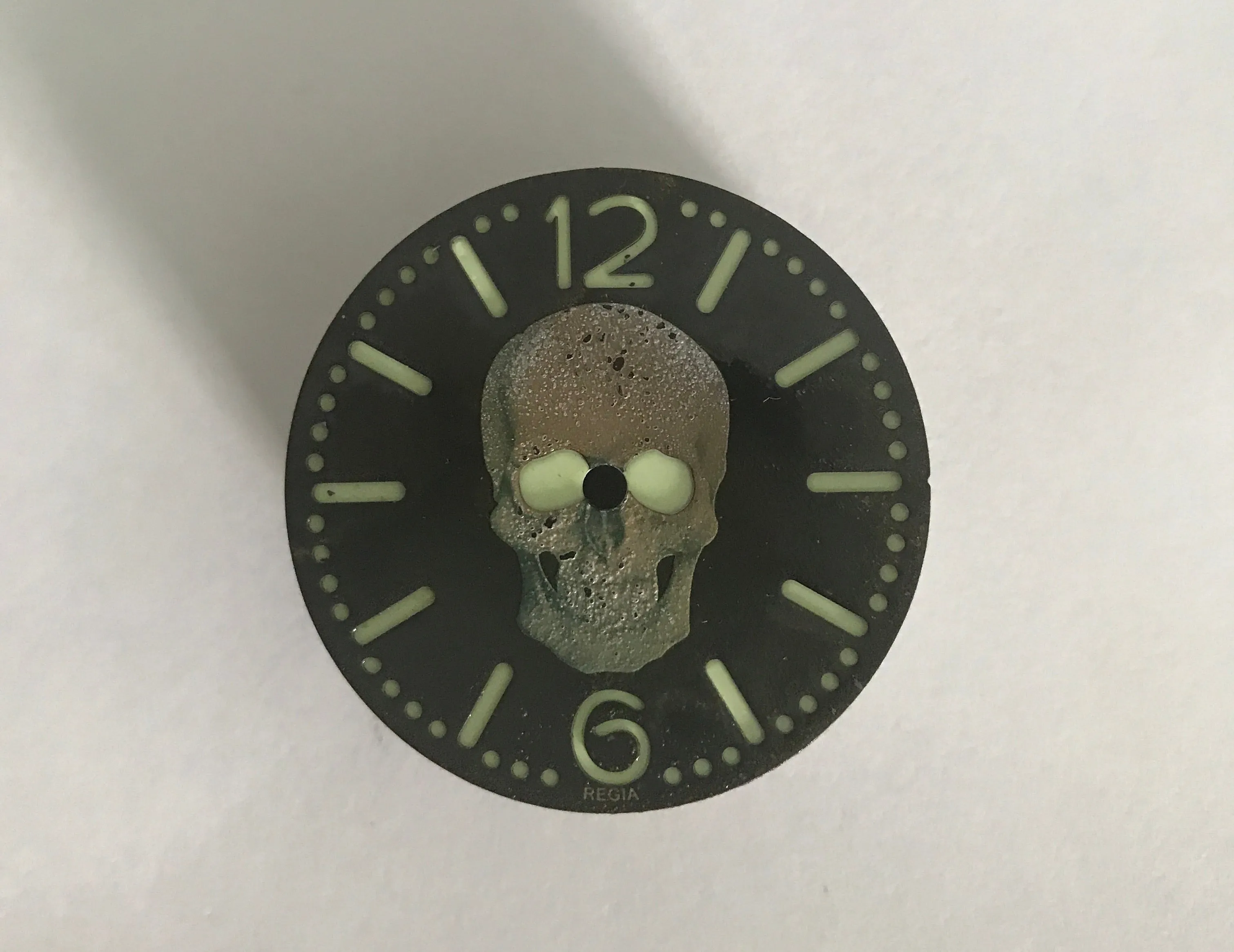 R105 / Custom build Regia Skull Dial (RSD) - Number dial (engraved bezel) (free shipping) (1 piece only)