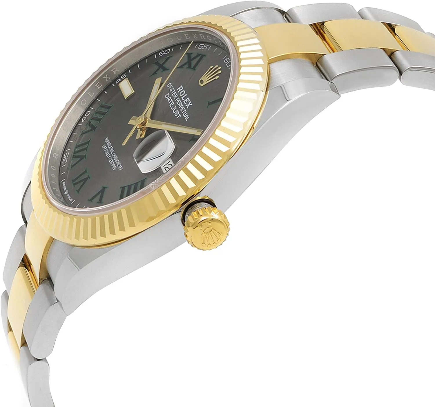 Rolex Datejust 41 Grey Dial Stainless Steel and 18K Yellow Gold Men's Watch 126333GYRO