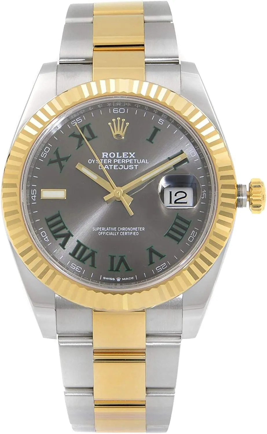 Rolex Datejust 41 Grey Dial Stainless Steel and 18K Yellow Gold Men's Watch 126333GYRO