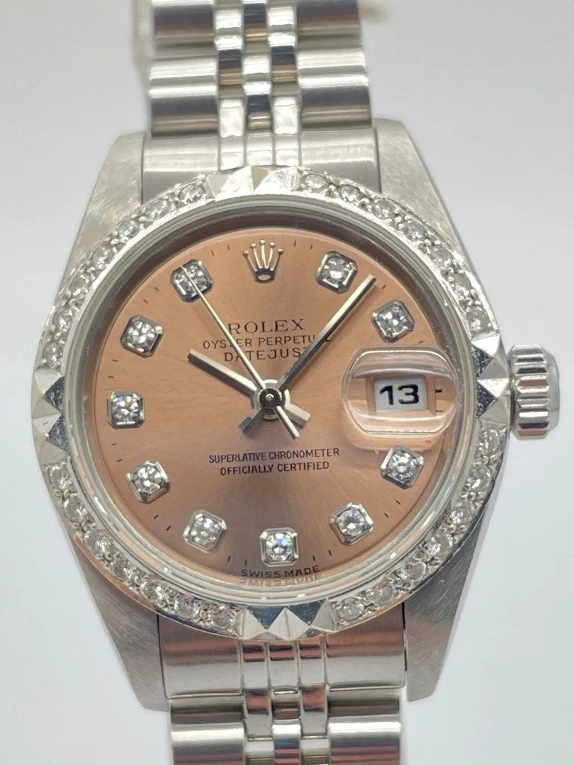 Rolex Datejust 69174 26mm Diamond Automatic Salmon Dial Watch
