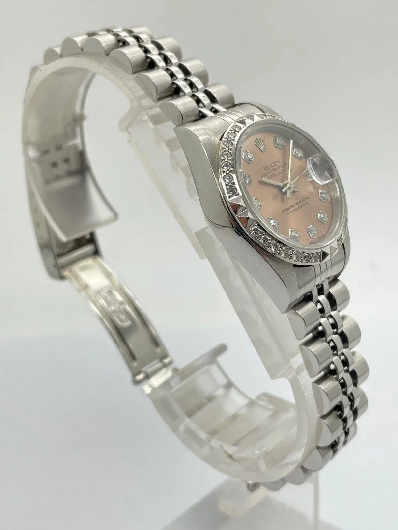 Rolex Datejust 69174 26mm Diamond Automatic Salmon Dial Watch
