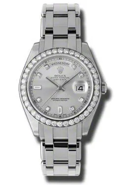 Rolex Day-Date Grey Diamond Dial Platinum Automatic Men's Watch 18946GYDPM