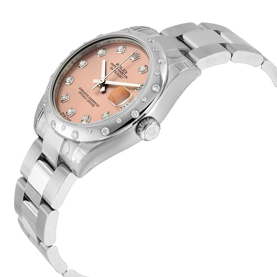 Rolex Oyster Perpetual Datejust 31 Pink Dial Stainless Steel Bracelet Automatic Ladies Watch 178344PDO