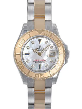 Rolex Yacht-Master Mother of Pearl Dial Stainless Steel and 18K Yellow Gold Oyster Bracelet Automatic Ladies Watch 169623MDO