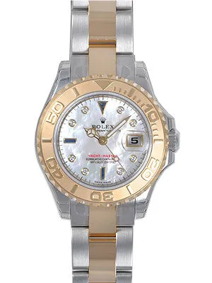 Rolex Yacht-Master Mother of Pearl Dial Stainless Steel and 18K Yellow Gold Oyster Bracelet Automatic Ladies Watch 169623MDO