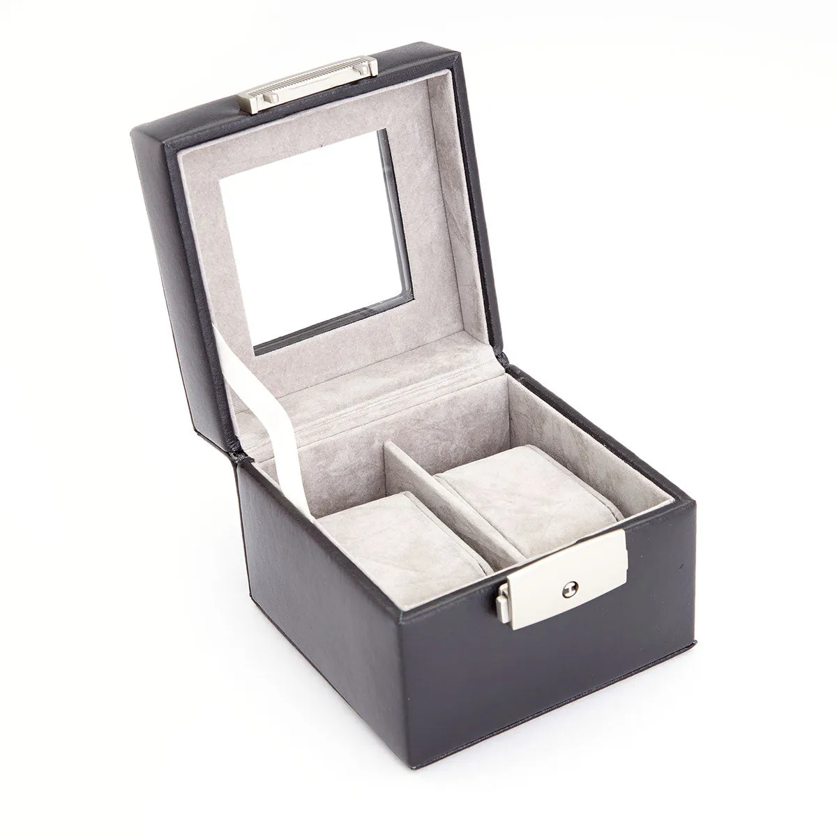 Royce Leather Luxury Two Slot Watch Box Display Case