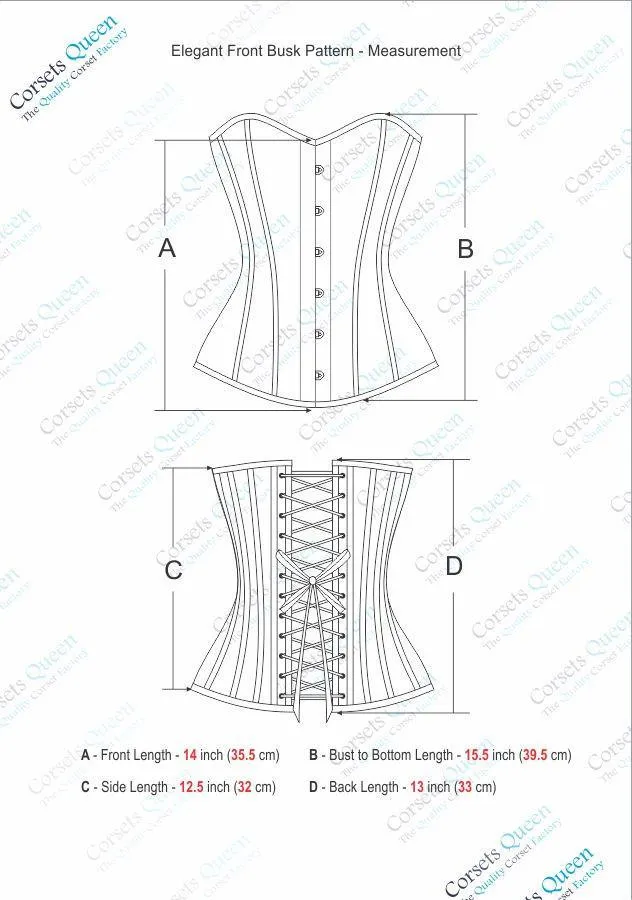 Sahasra Overbust Corset black with buckles