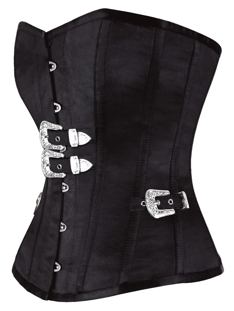 Sahasra Overbust Corset black with buckles