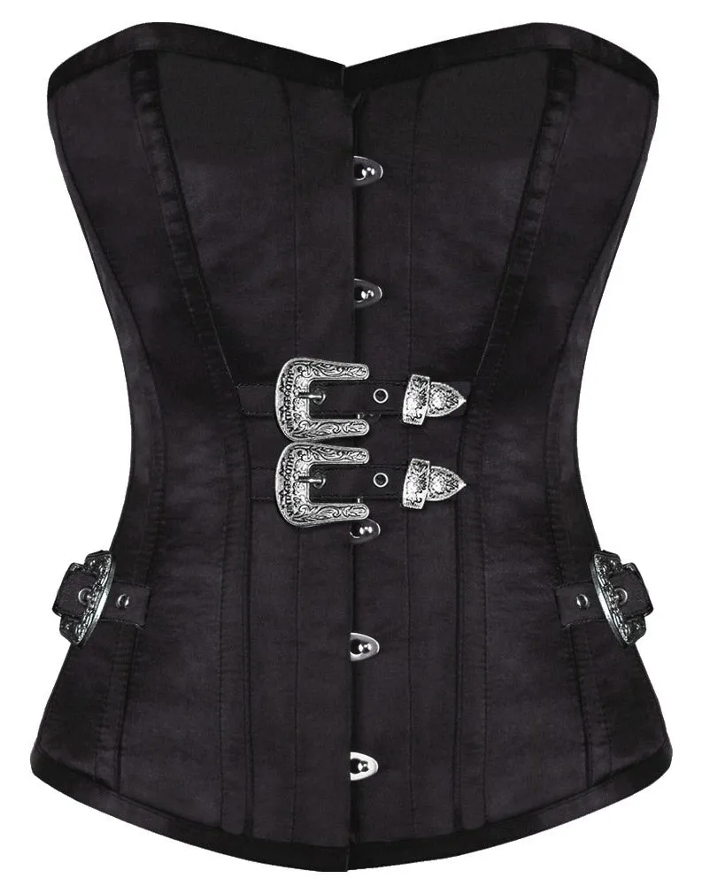 Sahasra Overbust Corset black with buckles