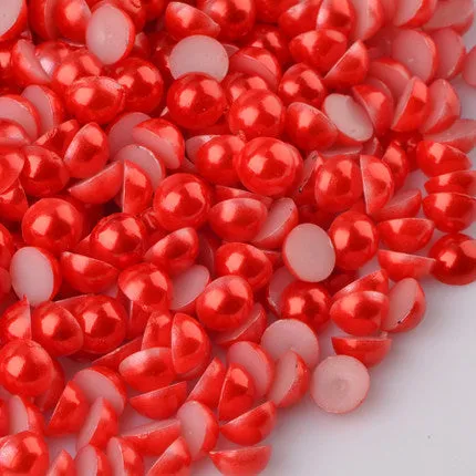 Sales!1000Pcs 50Gram Mixed 2-10mm Craft ABS Imitation Pearls Half Round Flatback Pearls Resin Scrapbook Beads For DIY Decoration