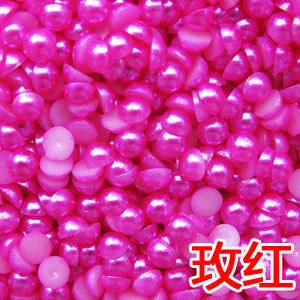 Sales!1000Pcs 50Gram Mixed 2-10mm Craft ABS Imitation Pearls Half Round Flatback Pearls Resin Scrapbook Beads For DIY Decoration