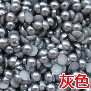 Sales!1000Pcs 50Gram Mixed 2-10mm Craft ABS Imitation Pearls Half Round Flatback Pearls Resin Scrapbook Beads For DIY Decoration