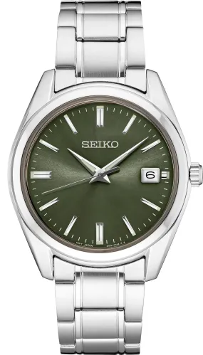 Seiko Essentials Green Dial Men's Watch SUR527