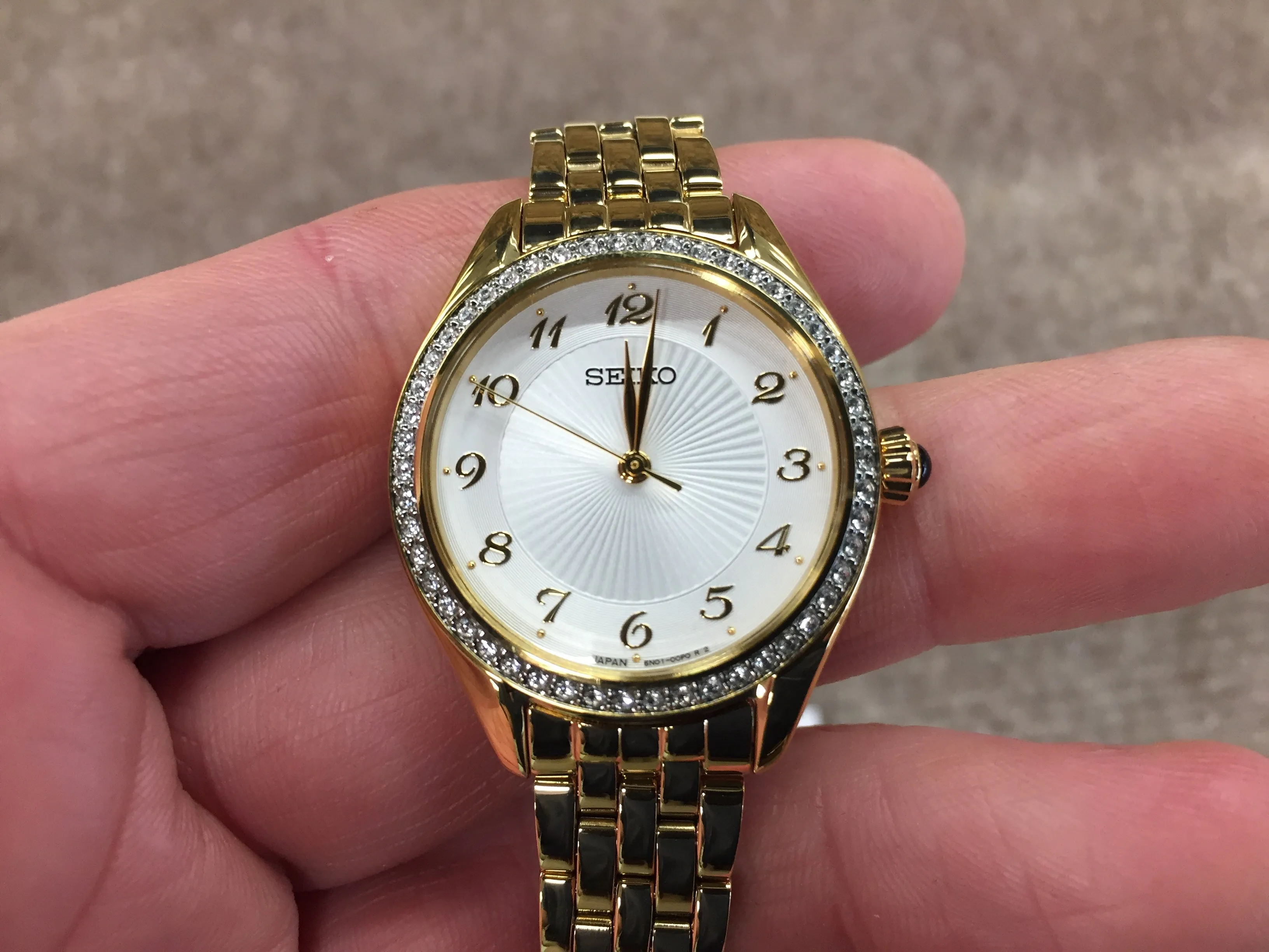 Seiko Gold Tone Crystal Women's Watch