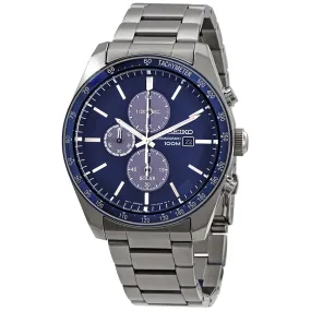 Seiko Solar Chronograph Quartz Blue Dial Men's Watch SSC719 SSC719P1