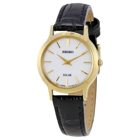 Seiko Solar White Dial Ladies Watch SUP300