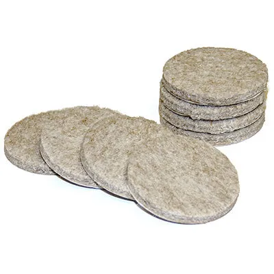 Self-Adhesive Round Felt Furniture Pads - 1.5"– 4pk