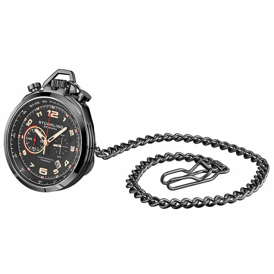 Stuhrling Original Monaco Quartz Black Dial Men's Watch M13558
