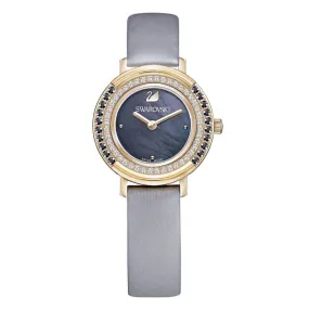 Swarovski Rose Gold Plated Playful Watch With A Silk Strap