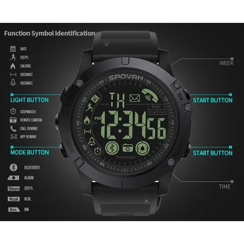 Tactical Waterproof Bluetooth SmartWatch