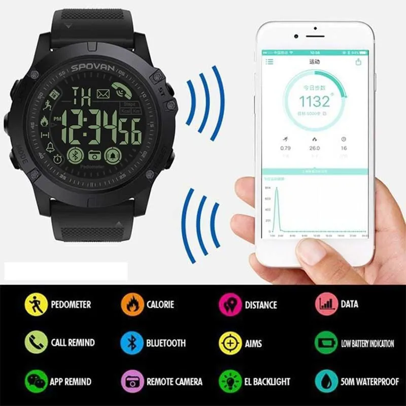 Tactical Waterproof Bluetooth SmartWatch