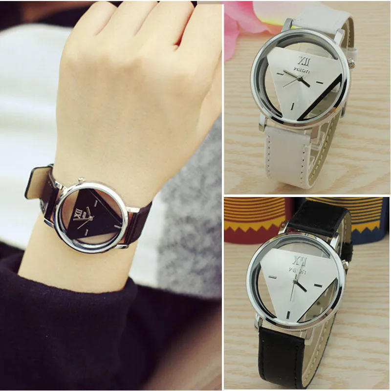 Triangle Dial Women Watches Fashion Lady Dress Quartz Wristwatches