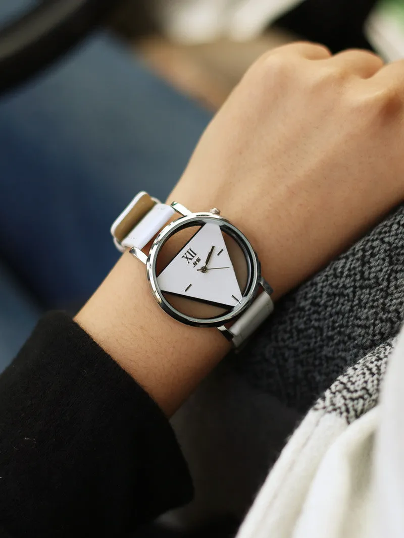 Triangle Dial Women Watches Fashion Lady Dress Quartz Wristwatches